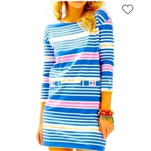 Lilly Pulitzer Blue and Pink Striped Mini Dress